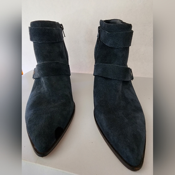 Sole Society Leather Ankle Booties Blue So-Dariela Women's Size 9.5 M - Picture 3 of 13